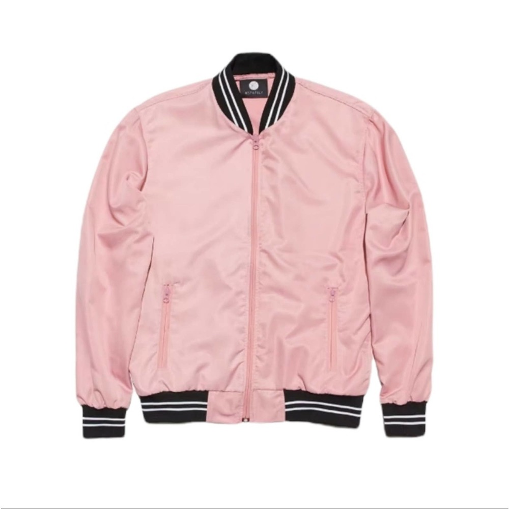 NWT KStately Unisex Dusty Rose Bomber Size M